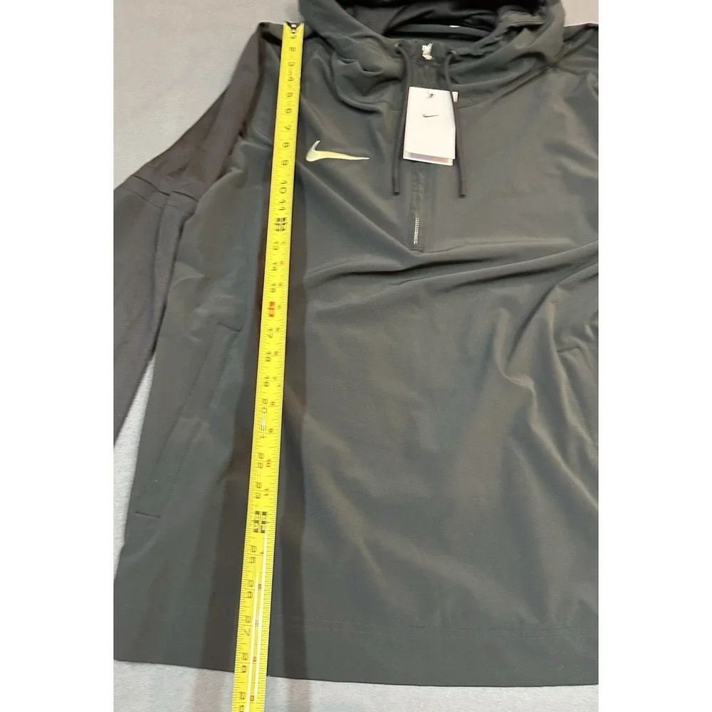 NEW Nike Jacket Mens Pullover Hooded Quarter Zip Black Mesh Size L NWT